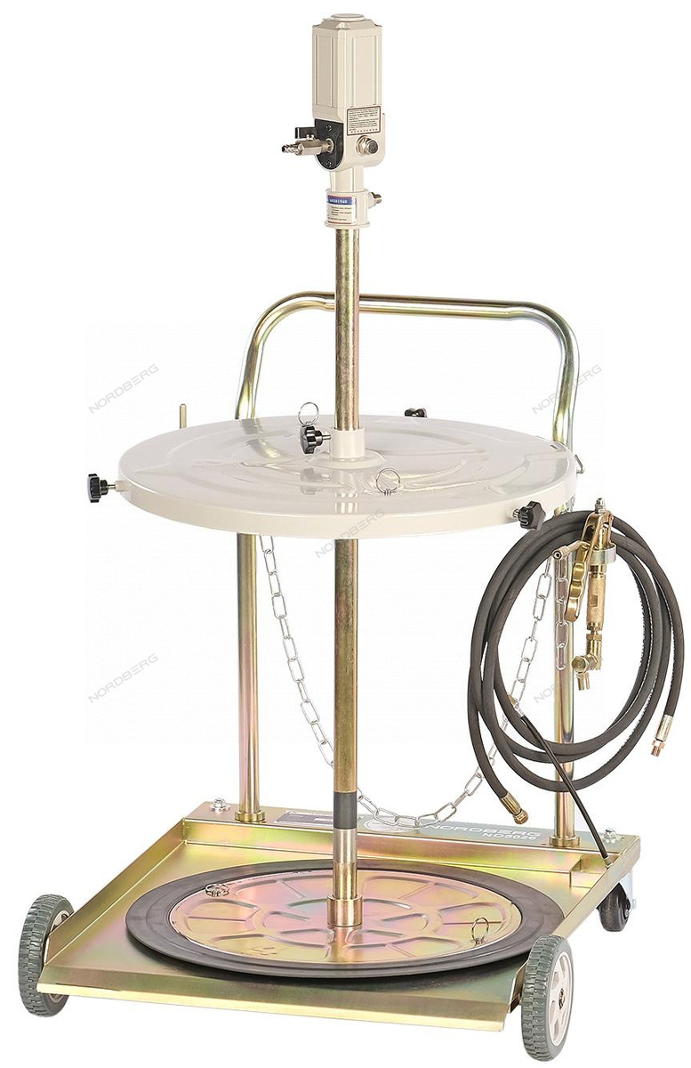 Установка пневматическая для раздачи густой смазки из бочек до 200 л, c тележкой NORDBERG NO5026 — Фото 1